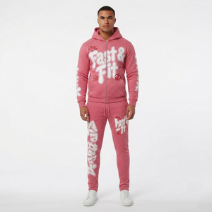 Ensemble de survêtement sportif pour homme, coupe slim, à capuche, tendance hiver, couleur unie, idéal pour la gym et le jogging, en promotion - Product Image 4