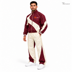 Ropa de calle personalizada para hombre, chándal cortavientos con cremallera frontal, bloque de Color, adornos elásticos, chándal cortavientos de nailon 100% para hombre - Product Image 2