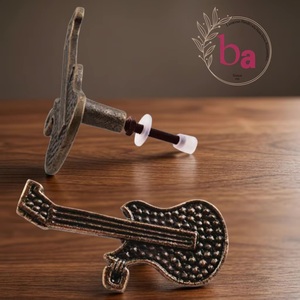 Antique <b>Guitar</b> Shape Ceramic Industrial Cabinet Handle <b>Knob</b> for Drawer Furniture Rustic Design Easy Installation - Product Image 6