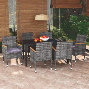 Juego de Comedor Gris Oscuro para Jardín para Entretenimiento al Aire Libre - Product Image 1
