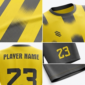 Ensemble d'uniformes de football personnalisés, maillot 100% polyester, kit à manches courtes, imprimé en 3D sur le devant, séchage rapide, respirant, vêtements d'équipe pour adultes - Product Image 5