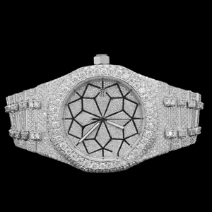 Reloj de Pulsera de Alta Calidad, Completamente Cubierto de Diamantes Moissanite, Hermoso Estilo Hip Hop Personalizado, Atractivo Reloj con Diamantes - Product Image 6