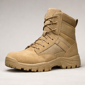 Bottes en cuir à lacets de style jungle pour hommes QUICK WAY INDUSTRIES, durables, pour le travail en extérieur et la sécurité, taille 9 - Product Image 1