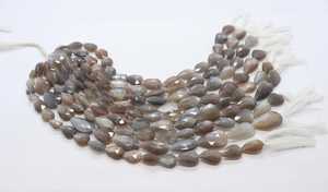 Perles de pierre de lune grise naturelle facettées en forme de poire droite AAA, 10x16 MM, perles de pierre de lune, brin de 8 pouces, poire de pierre de lune - Product Image 2