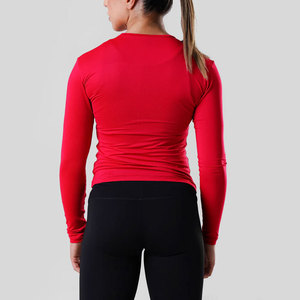 High Quality Customized Women <b>Compression</b> <b>Shirts</b> Breathable Eco-Friendly Quick Dry Lightweight Front Anti-Bacterial Fitness - Product Image 2