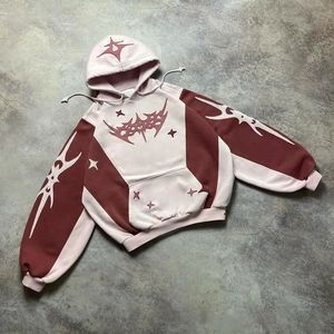 Sweat à capuche graphique Anime Berserk unisexe, bordeaux, noir, blanc, avec logo Brand of Sacrifice et patch Berserker Armor, coupe oversize - Product Image 2
