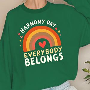 Sweats pour femmes au design arc-en-ciel Harmony Day - Product Image 1