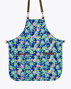 Capa de peluquería con estampado de calavera y rosas, delantal textil para salón con cintura ajustable y bolsillo - Product Image 5