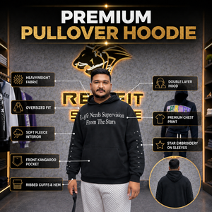 Sudadera con Capucha Negra Extra Grande para Hombre con Estampado de Estrellas y Diseño Frontal, Estilo Casual Urbano, Corte Regular, Tejido de Algodón, Otoño - Product Image 3