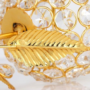 Wholesale customizable <b>decorative</b> metal & crystal candle holder for luxury hotel and restaurant <b>decor</b> - Product Image 4