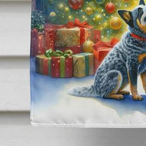 Perro de ganado australiano Bandera de Casa de Papá Noel Poste de manga de porche grande Cartel de patio decorativo Obra DE ARTE Letreros de césped de patio multicolor - Product Image 4