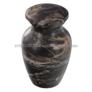 Urne de crémation de cendres humaines pour adultes en aluminium fabriqué à la main élégant pour le stockage de souvenirs de souvenirs funéraires affichage d'hommage décoratif - Product Image 1