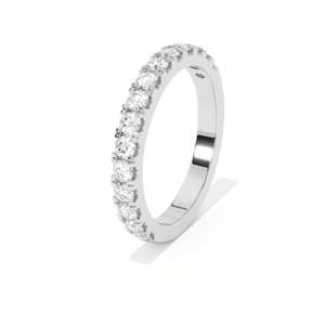 Aarinya Women's 925 <b>Sterling</b> <b>Silver</b> Luxury Classic Office Wear Engagement Party Lab Grown Brilliant Cut Diamond <b>Band</b> <b>Ring</b> - Product Image 1