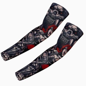 Manchon de cyclisme sans couture personnalisé, sublimé, résistant à l'eau, évacuant l'humidité, en polyester/spandex, protection UPF50+ - Product Image 1