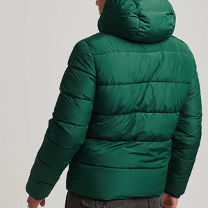 Men's Hooded Bubble <b>Jacket</b> Waterproof Breathable Quick Dry 100% Polyester Regular Fit <b>Casual</b> Winter Outdoor Full-Zip Outerwear - Product Image 2