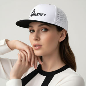Gorra de Béisbol Deportiva Athletify OEM, Corte Láser, Carcasa Suave, Logotipo Personalizado, Transpirable, Ajustada, de 5 Paneles, Tela Twill - Product Image 1