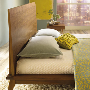 Wholesale Mid-Century Modern Solid Wood <b>Bed</b> | Flared Leg <b>Platform</b> <b>Bed</b> <b>Frame</b> - Product Image 3