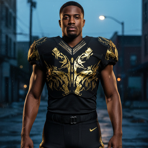 Uniforme de fútbol americano personalizado con nombre y números del equipo, ropa de fútbol al por mayor, ropa deportiva para jóvenes y adultos - Product Image 5