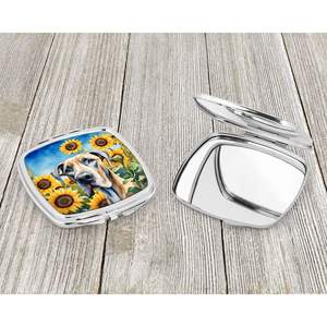 Great Dane Tournesols Miroir de maquillage de voyage compact Cadeau design pliable pour femmes et filles - Product Image 3