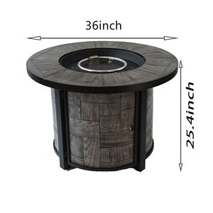 Square Stonecrest Gas <b>Fire</b> <b>Pit</b> <b>Table</b> 50,000 BTU Outdoor Patio Propane <b>Fire</b> <b>Pit</b> - Product Image 3