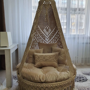 Macrame Swing, Macrame Hanging Chair, Macrame Patio Swing, <b>Hammock</b> Swing, Indoor Chair - Product Image 1