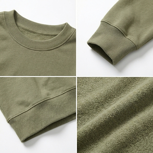 เสื้อสเวตเชิ้ตผู้หญิงทรงโอเวอร์ไซส์ สีพื้น คอกลม แขนยาว ทรงหลวม ไหล่ตก ผ้าถักผสมโพลีเอสเตอร์/คอตตอน สำหรับฤดูหนาว แห้งเร็ว - Product Image 6