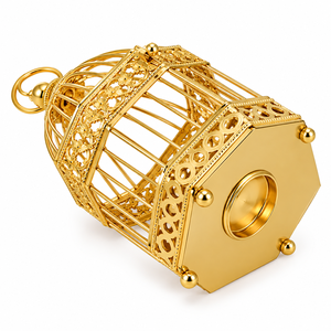 Gold Metal <b>Bird</b> <b>Cage</b> <b>Decorative</b> Ornate Vintage Birdcage with Parrot Design Luxury Metal <b>Bird</b> <b>Cage</b> Home Decor - Product Image 4