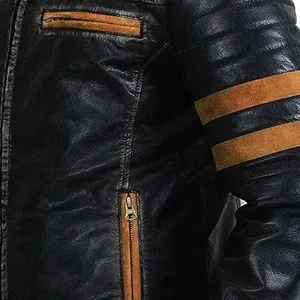 Men's <b>Slim</b> <b>Fit</b> Outdoor Business Suit Blazer <b>Jacket</b> Formal Genuine Leather Coated Front Windproof Waterproof for Work Winter - Product Image 6