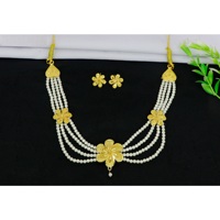 Conjunto de Collares de Aleación Chapados en Oro de Diseño Morison para Mujer, Joyería Étnica Tradicional para Bodas, Fiestas y Eventos Festivos