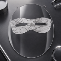 Masque oculaire conducteur à microcourant Y459 en fibre de charbon de bambou avec motif imprimé en pâte d'argent pour applications sur appareils