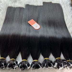 Mèches de cheveux pleine longueur et lisse de couleur noire à cuticule alignée Extensions de cheveux bon marché longue durée de vie - Product Image 5