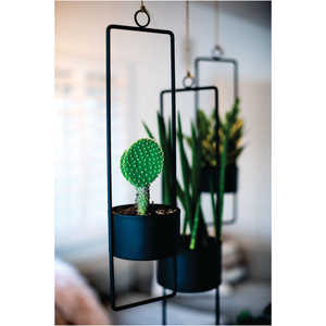 Modern Metal Hanging Planter Nordic Minimalist Iron Flower <b>Pot</b> Indoor Ceiling Plant Hanger Geometric Succulent Basket Plan Stand - Product Image 1