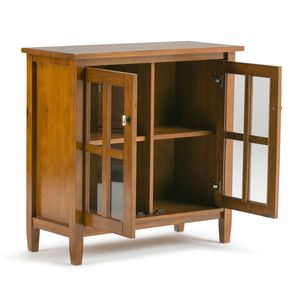 Mueble Bajo de Almacenamiento Color Marrón Dorado Claro con Diseño Shaker Cálido para Sala de Estar - Product Image 6