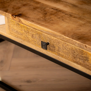 Modern Indian Style Natural <b>Solid</b> <b>Wood</b> Antique Adjustable Coffee Table Brown Industrial Living Room Furniture Dining Kitchen Use - Product Image 5