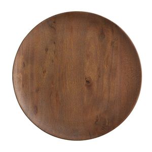 Assiettes de présentation artisanales en bois massif de 12 pouces, sous-assiettes décoratives rustiques pour mariage, vaisselle de luxe en bois - Product Image 4
