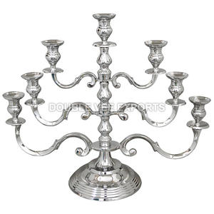 Candelabro de Aluminio de 7 Luces |   Candelabro Tradicional para Iglesia y Templo - DOUBLE VEE EXPORTS - Product Image 2