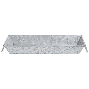 Wholesale Vintage Galvanized Silver Metal <b>Nesting</b> Serving Trays With Trim & Handles Set Of 3 Home Decor Storage Organizer - Product Image 5