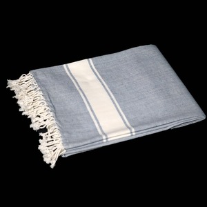 Serviette Fouta en coton de haute qualité avec logo personnalisé et design rayé à prix abordable, fabriquée en Inde. - Product Image 6