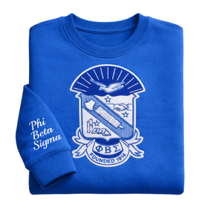 Sweat-shirt en chenille Phi Beta Sigma pour hommes, tissu de qualité supérieure, coupe confortable, vêtements de fraternité grecque, tenue décontractée - Product Image 6