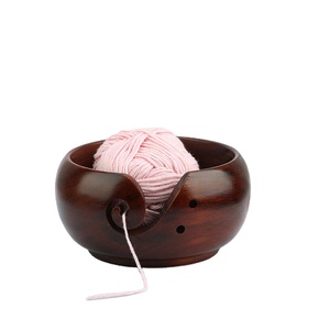 <b>Wool</b> Bowl Yarn Holder, Knitting Bowl for Knitting and Crochet Projects, Hardwood Yarn Bowl for Finer Yarns or Small Projects - Product Image 2