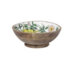 Custom Printed Handmade Acacia Wood Eco-Friendly Dishwasher Safe Serving Bowl for Fast Food <b>Storage</b> <b>Table</b> Decorative Dinnerware - Product Image 3