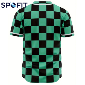 Uniforme Deportivo Personalizable, Transpirable, de Secado Rápido, Antibacterial, Totalmente Sublimado, con Botones, para Equipos de Béisbol - Product Image 4