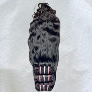 ผมต่อแบบตรง Baby Kinky แท้ 100% ผมบราซิล Remy แบบดิบ  ถักด้วยเครื่องจักรแบบ Double Weft  จัดเรียงเกล็ดผม  ไม่ผ่านการแปรรูป - Product Image 6