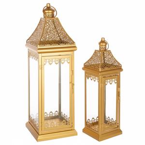 Juego de 2 Faroles Decorativos de Metal Hechos a Mano, Ecológicos, Personalizables en Color, Estilo Marroquí, para Colgar en Navidad - Product Image 5