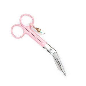 กรรไกรตัดผ้าพันแผลสแตนเลสแบบใช้ครั้งเดียว สีชมพู ผลิตตามสั่ง (OEM) สำหรับผ่าตัด ใช้งานด้วยมือ ได้รับการรับรองมาตรฐาน CE - Product Image 5