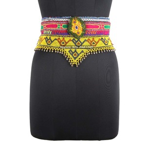 Vintage Belt Belly Dance Bead Afghani Traditional Waist Belt Kuchi Tribal BB049 <b>Old</b> Banjara Real Vintage Handmade Beaded Belts - Product Image 1