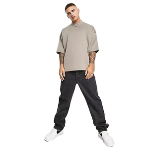 Men's Clothes Oversized T-shirt 100% Cotton Streetwear Hip Hop Blank Drop Shoulder Custom <b>Logo</b> Vintage T Shirts - Product Image 4