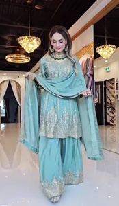 Nouveau haut de travail à broderie lourde de créateur-Plazzo et Dupatta Heavy Chinon Silk Traditional Party Wear avec un look élégant - Product Image 4