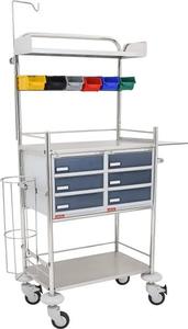 รถเข็นฉุกเฉิน Nirvan Global Crash Cart Trolley สำหรับการแพทย์ฉุกเฉิน ได้รับการรับรองมาตรฐาน ISO สำหรับโรงพยาบาล หน่วยไอซียู และแผนกฉุกเฉิน - Product Image 3