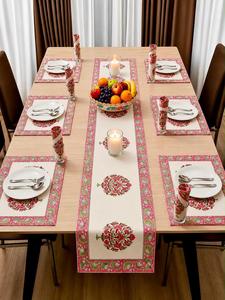 Unique Design Printed Table Mat Set with Matching <b>Runner</b> for Dining Decor and Home Daily Use Available At Reasonable Price - Product Image 2